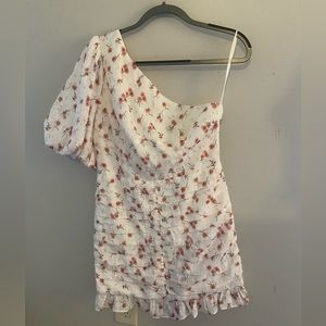 ASOS Floral One Shoulder Mini Dress